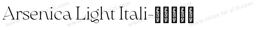 Arsenica Light Itali字体转换